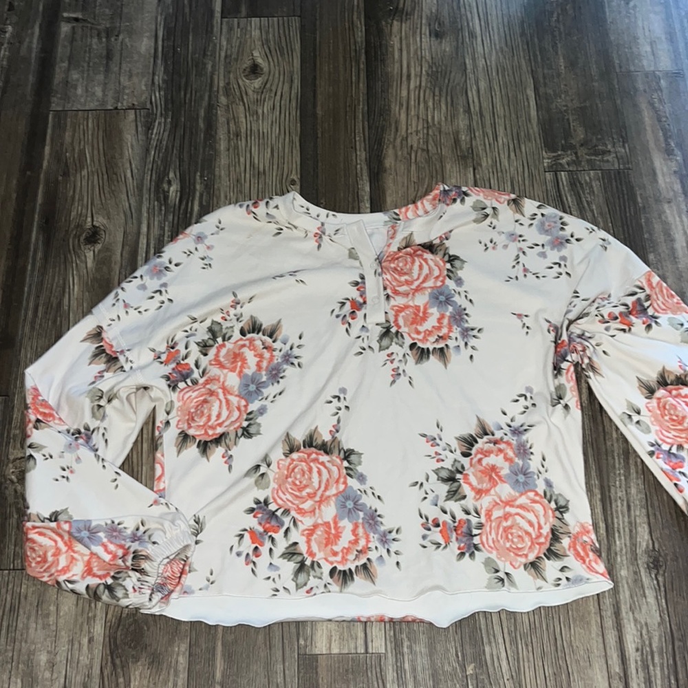 Felt long sleeve blouse